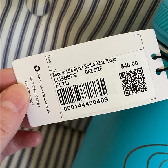 NWT Lululemon Back to Life Sport Bottle 32oz - Electric Turquoise - Picture 2 of 5
